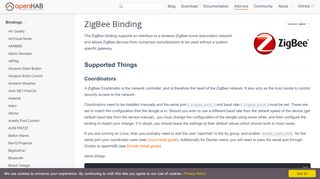 
                            10. ZigBee - Bindings | openHAB