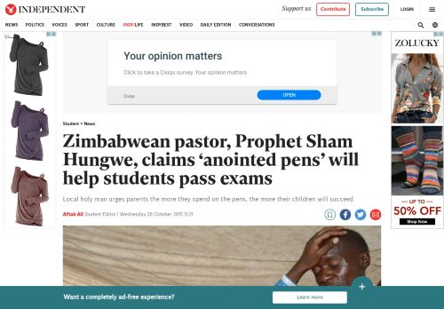 
                            9. Zimbabwean pastor, Prophet Sham Hungwe, claims 'anointed pens ...