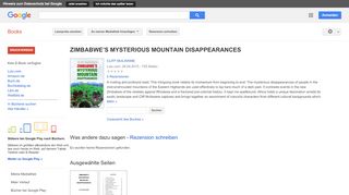 
                            13. ZIMBABWE’S MYSTERIOUS MOUNTAIN DISAPPEARANCES - Google Books-Ergebnisseite