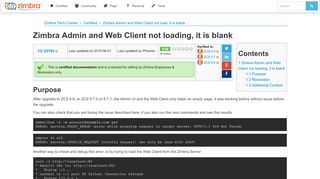 
                            2. Zimbra Admin and Web Client not load, it is blank - Zimbra :: Tech Center