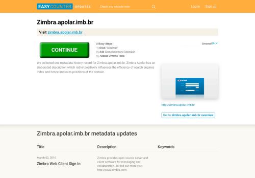 
                            4. Zimbra Apolar (Zimbra.apolar.imb.br) - Zimbra Web Client Sign In