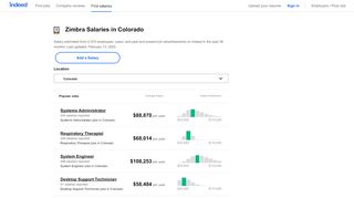 
                            10. Zimbra Salaries in Colorado | Indeed.com
