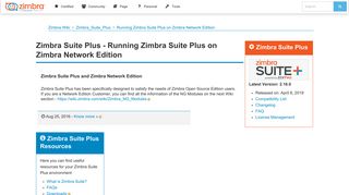 
                            6. Zimbra Suite Plus/Running Zimbra Suite Plus on Zimbra ... - Zimbra Wiki