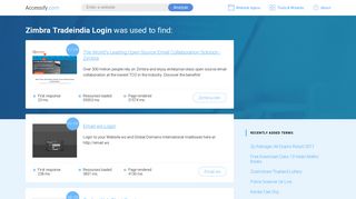 
                            7. Zimbra Tradeindia Login at top.accessify.com