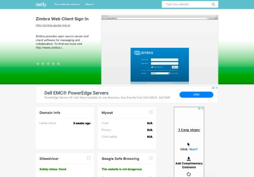 
                            3. zimbra.apolar.imb.br - Zimbra Web Client Sign In - Zimbra Apolar - Sur.ly