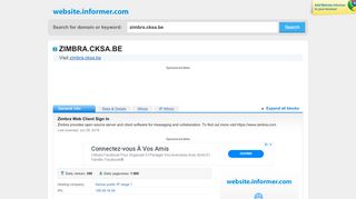 
                            6. zimbra.cksa.be at WI. Zimbra Web Client Sign In - Website Informer