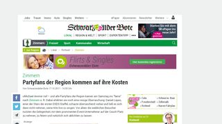 
                            13. Zimmern: Partyfans der Region kommen auf ihre Kosten - Zimmern ...