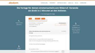 
                            8. zimmersuche24.com direkt online widerrufen - Aboalarm