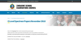 
                            3. ZIMSEC | O Level Specimen Papers November 2018