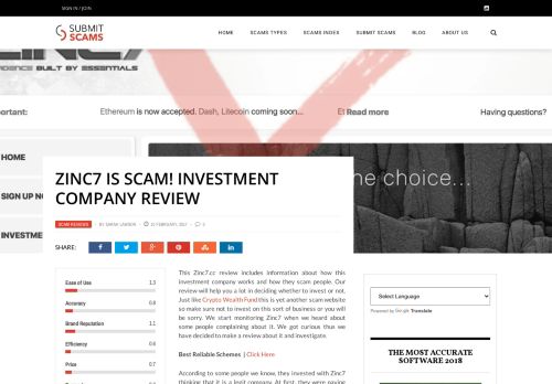 
                            2. Zinc7 is SCAM! Warning Review With 3 Clear Evidences | FORUM