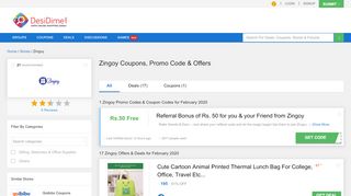 
                            4. Zingoy Coupons, Promo code, Offers & Deals - UPTO 50% ...