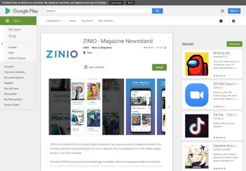 
                            7. ZINIO - Magazines Numériques – Applications sur Google Play