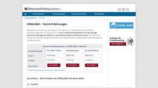 
                            9. ZINSLAND – Test & Erfahrungen - Brokervergleich.de