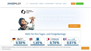 
                            3. ZINSPILOT | Bis zu 1,85 % Zinsen auf Tagesgeld & Festgeld