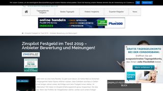 
                            10. Zinspilot Festgeld im Test 2019 » Erfahrungen & Bewertung lesen