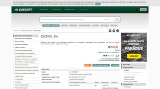 
                            12. ZINZINO, SIA, 40103529390 - company data