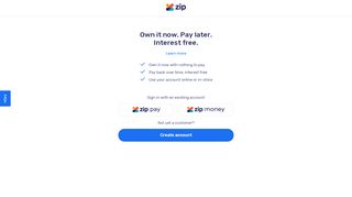 
                            9. Zip Pay: Welcome