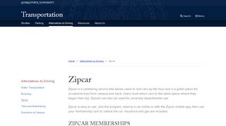 
                            7. Zipcar | Transportation | Georgetown University