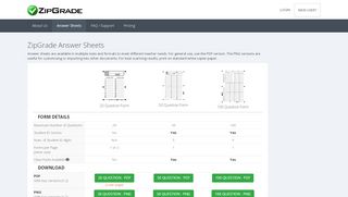 
                            2. ZipGrade: Answer Sheet Forms