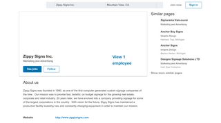 
                            11. Zippy Signs Inc. | LinkedIn