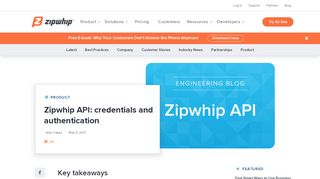 
                            2. Zipwhip API: credentials and authentication | Zipwhip