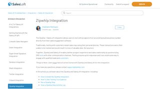 
                            7. Zipwhip Integration – SalesLoft Support
