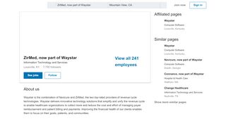 
                            8. ZirMed, A Waystar Company | LinkedIn