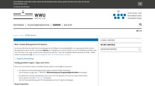 
                            8. ZIV - WCMS-Imperia - Universität Münster