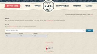 
                            3. Zizzi Restaurants | Careers Center | Welcome