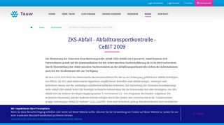 
                            11. ZKS-Abfall - Abfalltransportkontrolle - CeBIT 2009 | Tauw.de