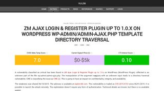 
                            10. zM Ajax Login & Register Plugin up to 1.0.x on WordPress wp-admin ...