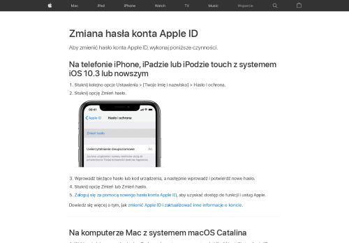 
                            3. Zmiana hasła konta Apple ID - Wsparcie Apple - Apple Support