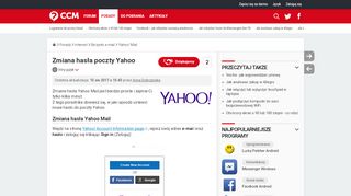 
                            12. Zmiana hasła poczty Yahoo - CCM
