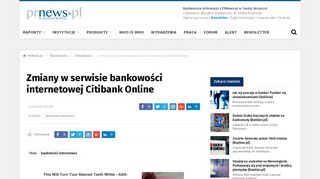 
                            12. Zmiany w serwisie bankowości internetowej Citibank Online ...