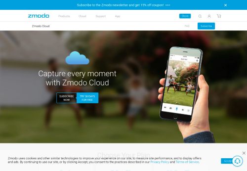 
                            12. Zmodo Cloud Service - 24/7 Recording Plan for Your Home Security