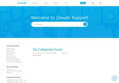 
                            2. Zmodo Support - [FAQ]I forgot my password. How do I reset it?