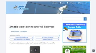 
                            4. Zmodo won't connect to WiFi (solved) - Learn CCTV.com