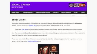 
                            10. Zodiac Casino Canada | Best UK, Canadian Mobile Online Casinos