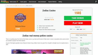 
                            9. Zodiac Casino NZ Online - ❽⓿ free chances WIN for $1 deposit ...
