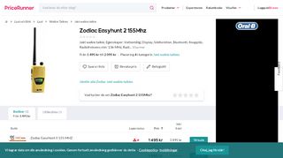 
                            10. Zodiac Easyhunt 2 155Mhz - Hitta bästa pris, recensioner och ...