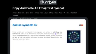 
                            10. Zodiac symbols ♋ (horoscope astrological text emoji/signs)  ...