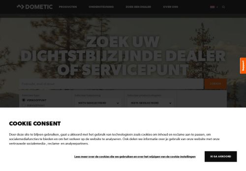 
                            2. Zoek een dealer | Dometic