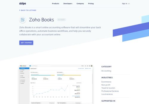 
                            10. Zoho Books Integrations - Zoho Books Works with Stripe