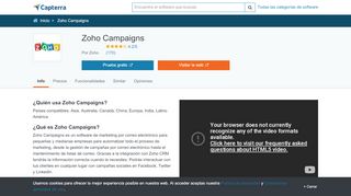
                            11. Zoho Campaigns Precio, reseñas y valoraciones - Capterra