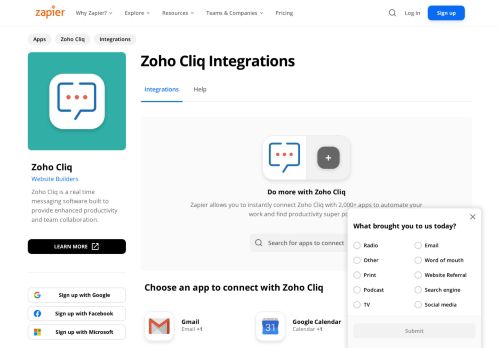 
                            6. Zoho Cliq - Features, Pricing, Alternatives, and More | Zapier