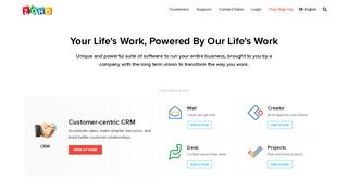 
                            3. Zoho - Cloud Software Suite and SaaS Applications for Businesses