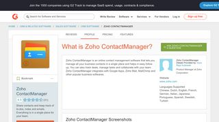 
                            8. Zoho ContactManager | G2 Crowd