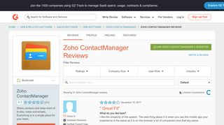 
                            11. Zoho ContactManager Reviews 2018 | G2 Crowd