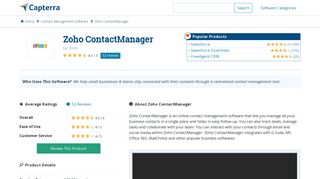 
                            4. Zoho ContactManager Reviews and Pricing - 2019 - Capterra