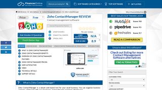 
                            7. Zoho ContactManager Reviews: Overview, Pricing and Features